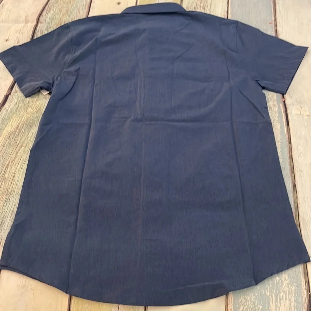 TRUNKS SURF AND SWIM CO Pocket Button Front Shirt, Moody Blue, Small, NWT - Picture 8 of 9